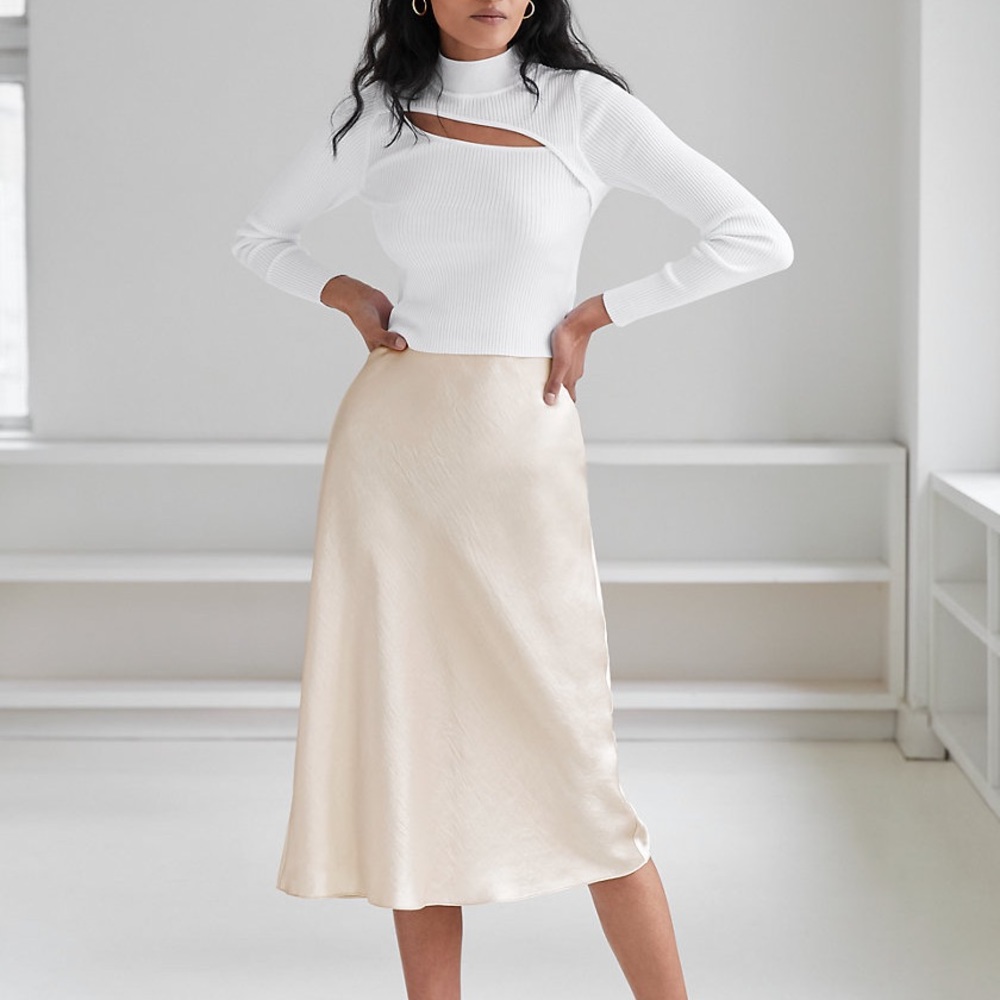 Aritzia Babaton Slip Skirt in Denude 2